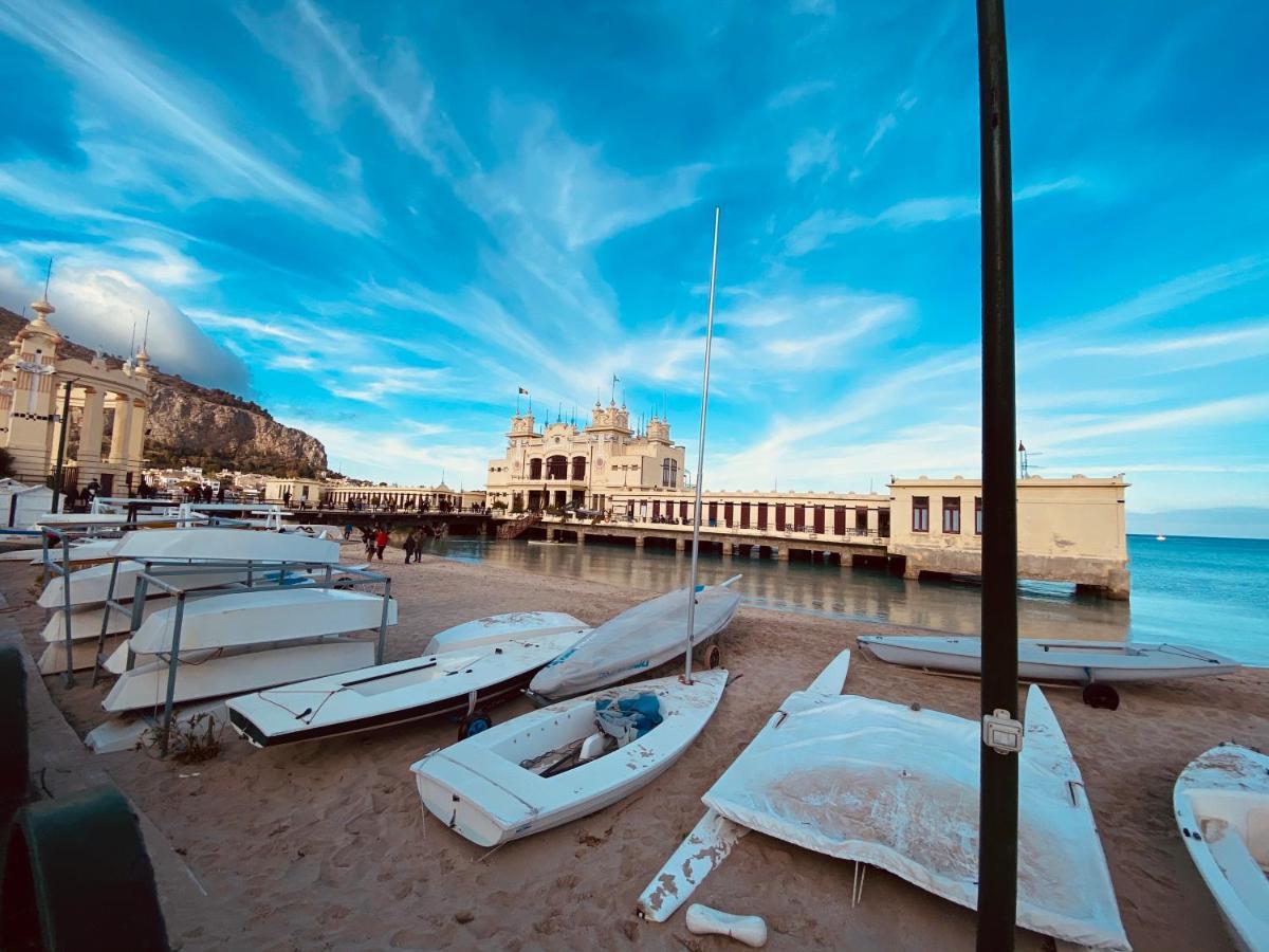 Mondello Beach The House With Green Lawns Vila Exterior foto